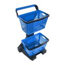 Ver imagem 1 de Carrinho de Compras Preto com Cestos D-500 12kg Removíveis Azul - Dellaplast