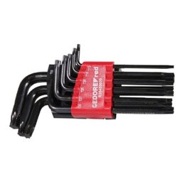 Jogo de Chaves L Torx Hexalobular Curta 9 Peças - Gedore Red - 2