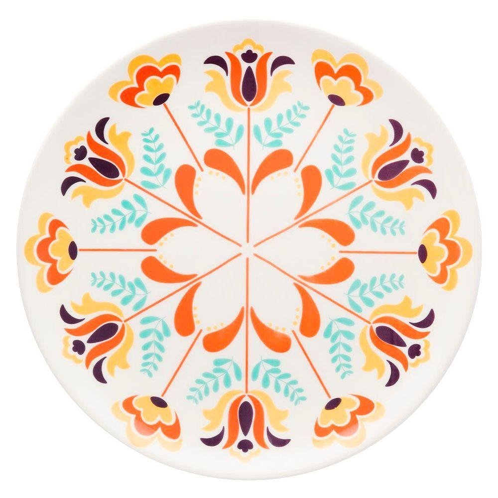 Kit Pratos Rasos e Fundos Unni Flowers Oxford® Cerâmica 8 Peças - 3