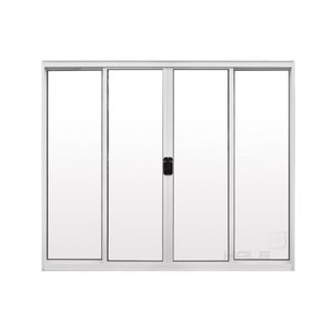 Janela de Correr 4 Folhas S/grade Alumínio Branco 1.00 X 2.00 Linha Modular - Hale