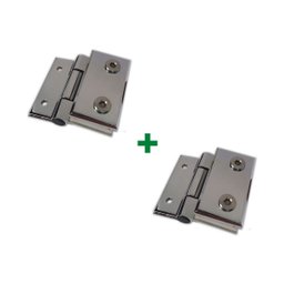Kit com 2 un 1118 - Dobradiça maxim-ar para vidro alvenaria - 1
