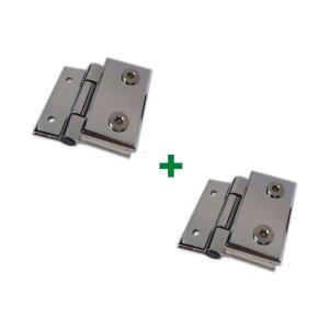 Kit com 2 un 1118 - Dobradiça maxim-ar para vidro alvenaria