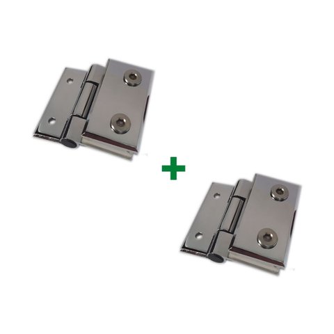 Kit com 2 un 1118 - Dobradiça maxim-ar para vidro alvenaria