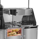 Ver imagem 2 de Carrinho 3 em 1 Cefaz Hot Dog, Lanche e Churrasco Luxo Inox Rodas Maciças e Toldo Lc11m/t