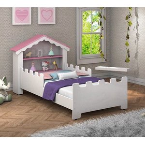 Cama Casa Juvenil Magia Branco/rosa - Rosa