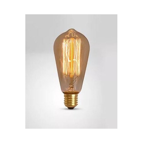 Lampada Retrô Carbono St64 Squirrel Cage Thomas Edson 40w Gmh 220v