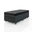 Ver imagem 3 de Cama Box Baú Solteiro 88 Sintético Preto com Colchão de Espuma D20 - Tampo Preto 12cm