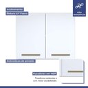 Ver imagem 4 de Lavanderia Guarulhos 1 Arm Multiuso e 2 Aéreos Kaiki Móveis Branco