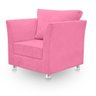 Poltrona Cadeira Decorativa para Sala e Quarto Lisboa Suede Rose - 1