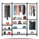 Ver imagem 1 de Guarda Roupa Closet Aramado Aberto Armário Modulado Roupeiro 2,20m - Preto