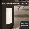 3 Balizador Parede para Escada Risk Embutido Led 3000k Bet48 - 2