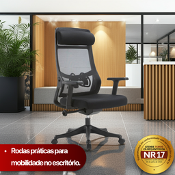 Cadeira de Escritório Presidente Core - Preta - 13