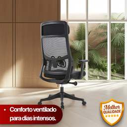 Cadeira de Escritório Presidente Core - Preta - 8