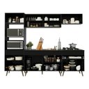Ver imagem 4 de Armário Cozinha Modulada Completa 252cm Florença Multimóveis MP2442 Preto