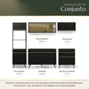Ver imagem 5 de Armário Cozinha Modulada Completa 252cm Florença Multimóveis MP2442 Preto