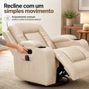 Ver imagem 7 de Poltrona do Papai Reclinável Sala de Cinema Massagem Balanço Giratória Austin PU Bege G31 - Gran Bel