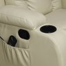 Poltrona do Papai Reclinável Sala de Cinema Massagem Balanço Giratória Austin Pu Bege G31 - Gran Bel - 6