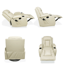 Ver imagem 5 de Poltrona do Papai Reclinável Sala de Cinema Massagem Balanço Giratória Austin Pu Bege G31 - Gran Bel