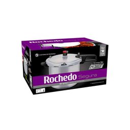 Panela de Pressão 7,6 L Rochedo com Fechamento Externo Alumínio Antiaderente Clássico e Tampa Polida - 16 Panela de Pressão 7,6 L Rochedo com Fechamento Externo Alumínio Antiaderente Clássico e Tampa Polida - 16