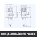 Ver imagem 5 de Filtro Regulador Ar Compressor 1/4 Pressure Tekna Motomil