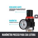 Ver imagem 4 de Filtro Regulador Ar Compressor 1/4 Pressure Tekna Motomil