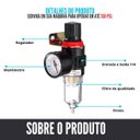 Ver imagem 2 de Filtro Regulador Ar Compressor 1/4 Pressure Tekna Motomil