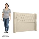 Ver imagem 5 de Cabeceira Casal King Cama Box 195cm Malva I02 Linho Bege - Mpozenato