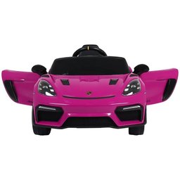 Carro Eletrico Infantil Porche Spyder 718 12v Rosa - Belfix - 4
