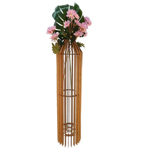 Vaso de Chão Decorativo Grande Mdf Penedo:mdf Cru/90x20cm