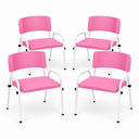 Ver imagem 1 de Cadeira Infantil Lume Kids Kit 4:Branca/Rosa