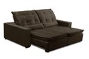 Ver imagem 1 de Sofa Retratil Reclinavel 2 Lugares 1,80m Atlantis Veludo Marrom Claro Lansofbr Lansof Brasil