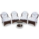 Ver imagem 1 de Conjunto Páscoa - 4 poltronas + 1 mesa redonda - Duna Cru