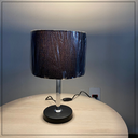 Ver imagem 2 de Kit 02 Abajur Quarto Pé Redondo Preto com Alumínio Aconchego