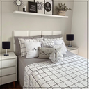 Ver imagem 3 de Kit 02 Abajur Quarto Pé Redondo Preto com Alumínio Aconchego