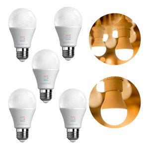Kit 5 Lâmpadas Bulbo Led 12w Bivolt E27 Branco Frio e Quente