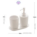 Ver imagem 6 de Conjunto 3 Peças Banheiro Branco e Prata de Cerâmica Summit - Lyor