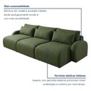 Ver imagem 4 de Sofá Cama Modular Orgânico Retrátil 4 Lugares 270cm Base Madeira Maciça Oxford
