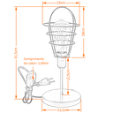 Ver imagem 2 de Luminária Mesa Abajur Mini Aramado Lampshape Cobre P/décor