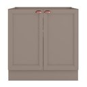 Ver imagem 1 de Balcão de Cozinha Unna 2 Portas 80cm Gris sem Tampo - Poliman Móveis