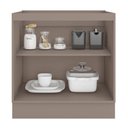 Ver imagem 2 de Balcão de Cozinha Unna 2 Portas 80cm Gris sem Tampo - Poliman Móveis