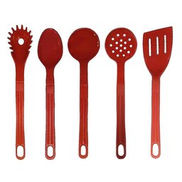 Jogo Panela Vermelha Marmorizada Talher Javali Aal 16a24cm - 2