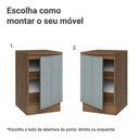 Ver imagem 4 de Balcão de Cozinha 50 cm 1 Porta Rustic/Cinza Lux Madesa