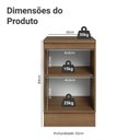 Ver imagem 2 de Balcão de Cozinha 50 cm 1 Porta Rustic/Cinza Lux Madesa