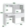 Cama de Solteiro com Baú, Cama Auxiliar e Estante com Escrivaninha Branco Cj073 Art In Móveis - 7