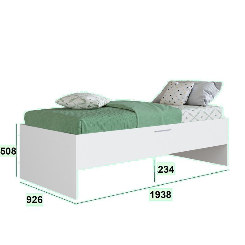 Cama Box Articulável com Estação e Cama Auxiliar 90cm Israel Branco Art In Móveis - 3