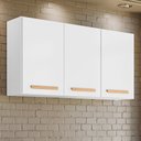 Ver imagem 2 de Armário Aéreo Intenza 120cm 3 Portas Branco - Nicioli