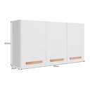 Ver imagem 4 de Armário Aéreo Intenza 120cm 3 Portas Branco - Nicioli