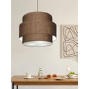 Ver imagem 3 de Lustre para Sala de Jantar Vivare Md-4396 Cúpula em Tecido 60cm
