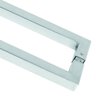 Puxador Duplo Quadrado 2,5cm x 2,5cm Inox 304 - Polido Loja da Indústria 325mm x 300mm - 2