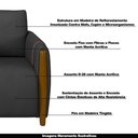 Ver imagem 4 de Kit 2 Poltronas Decorativas Pés Madeira Maceió PU Preto - Gran Belo